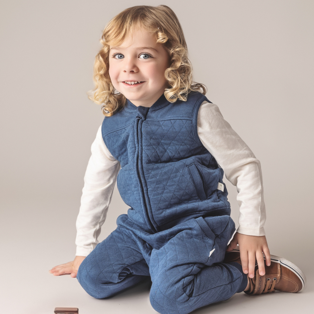 4 pc Gift Bundle - Blueberry Vest+Leggings+Long Sleeve T-Shirt +Cap & Free "CuddleFields Mini Chums" plush toy.