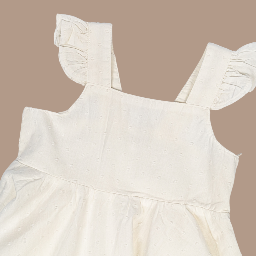 2 pc Set - Chantilly Swiss Dot Dress, Sun Hat and Free