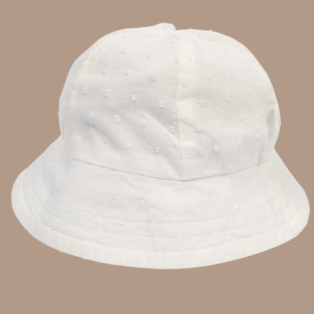2 pc Set - Chantilly Swiss Dot Dress, Sun Hat and Free