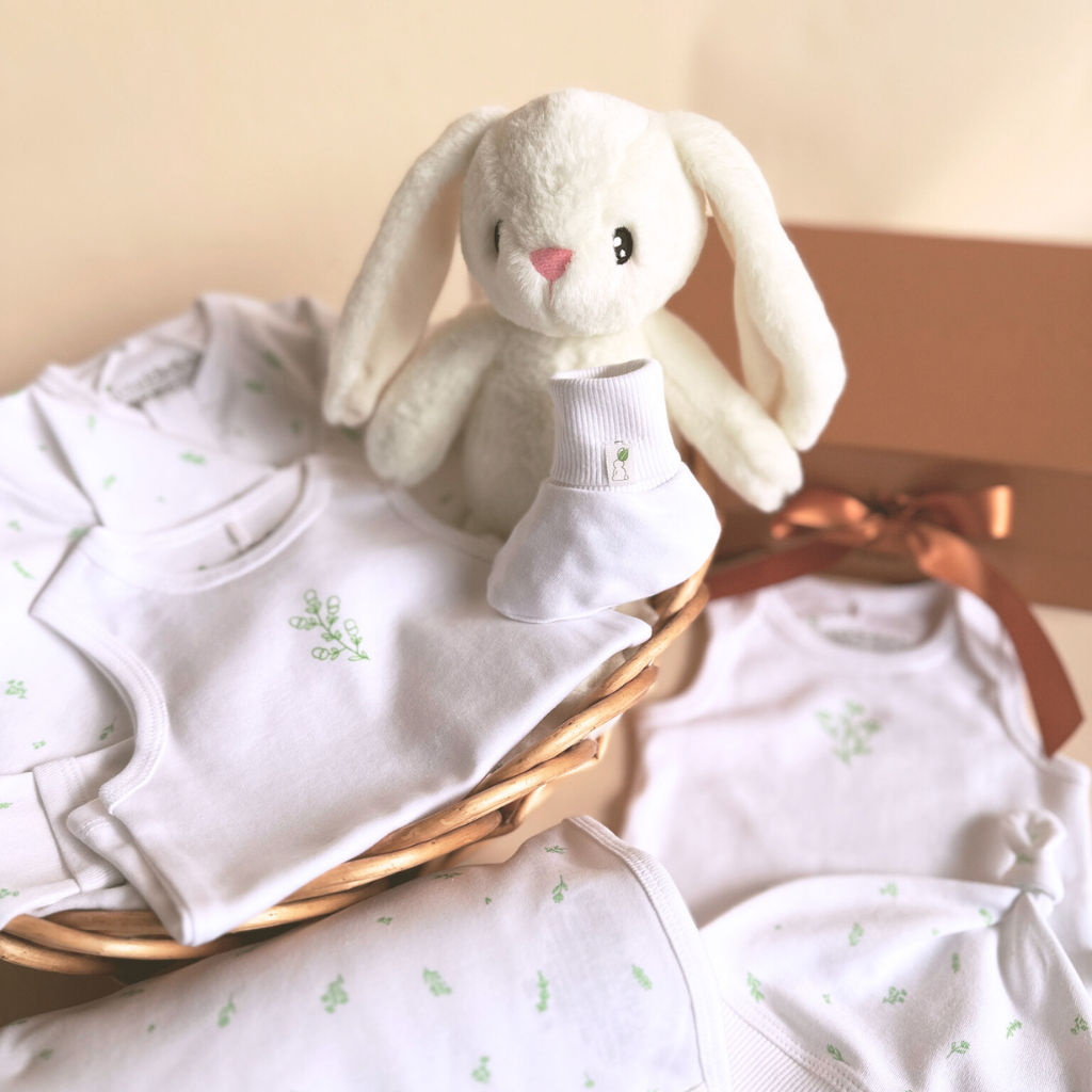 9 pc Newborn Bundle of Joy Gift Set + Free "CuddleFields Mini Chums" plushie.