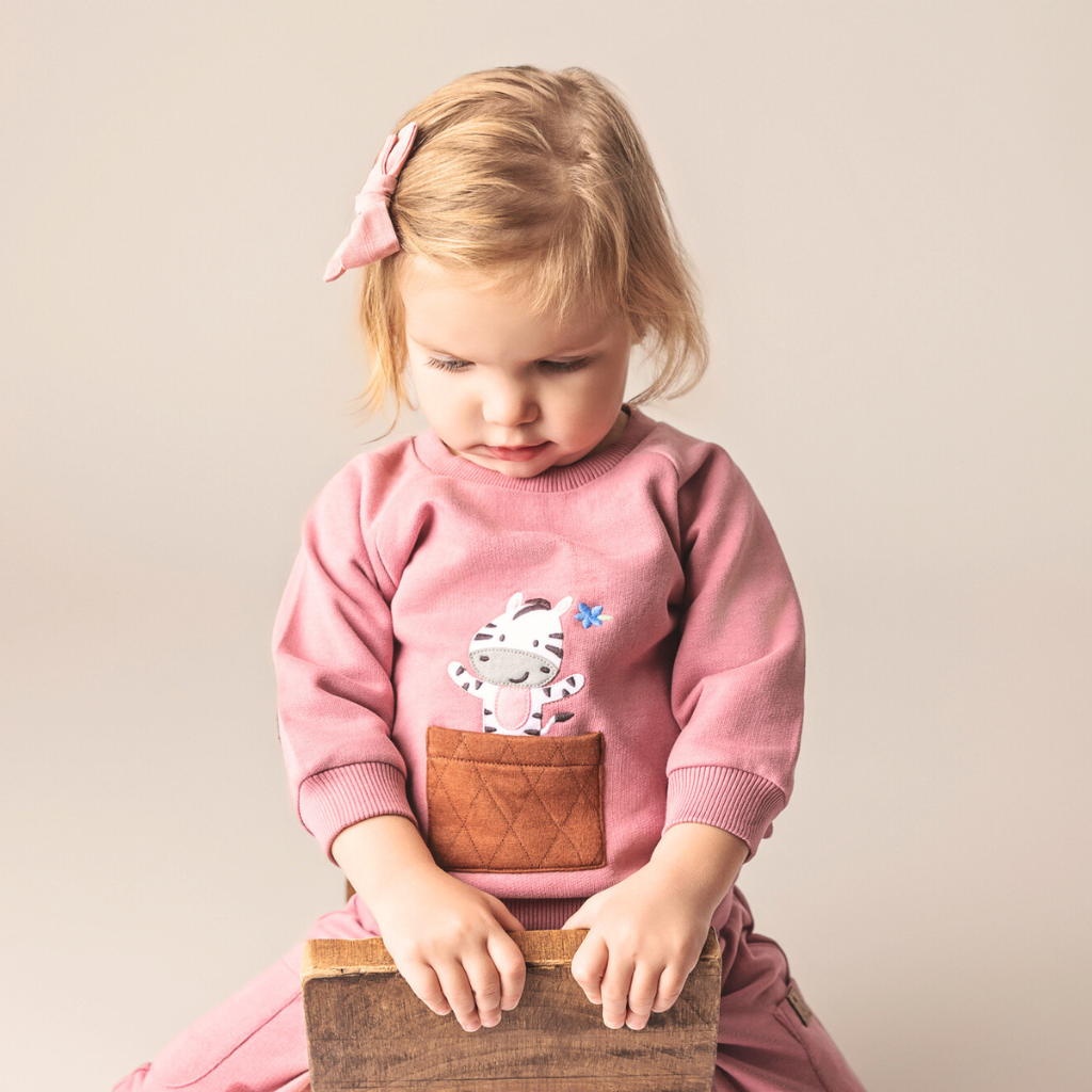 Zebra Brushed Fleece Sweatshirt