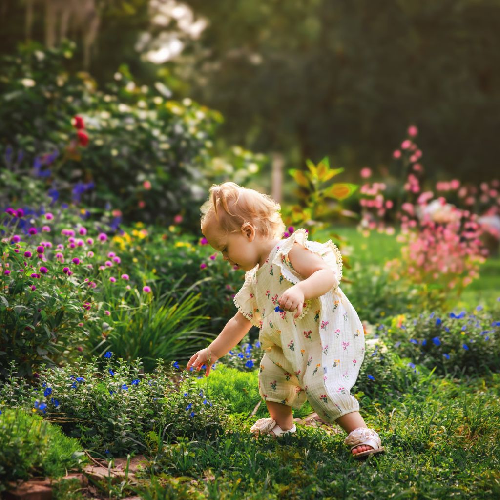 Garden Tea Party -Bubble Romper - Printed