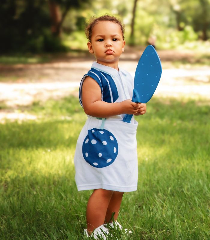 Dink-Dash Pickleball - (Toddler Girl) -Sleeveless Polo Shirt +Skorts 2 pc Set