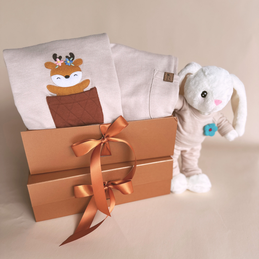 2 pc Gift Bundle - Ecru Sweatshirt + Leggings & FREE Toy