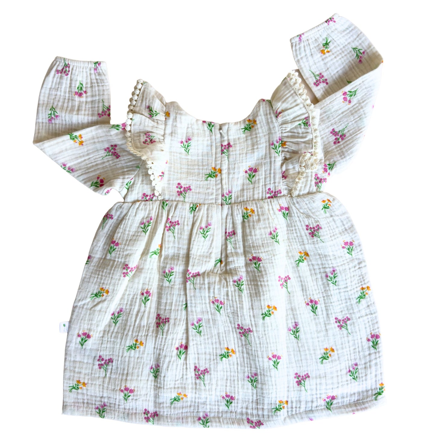 Garden Tea Party -Long Sleeve Dress (fully lined)- Printed