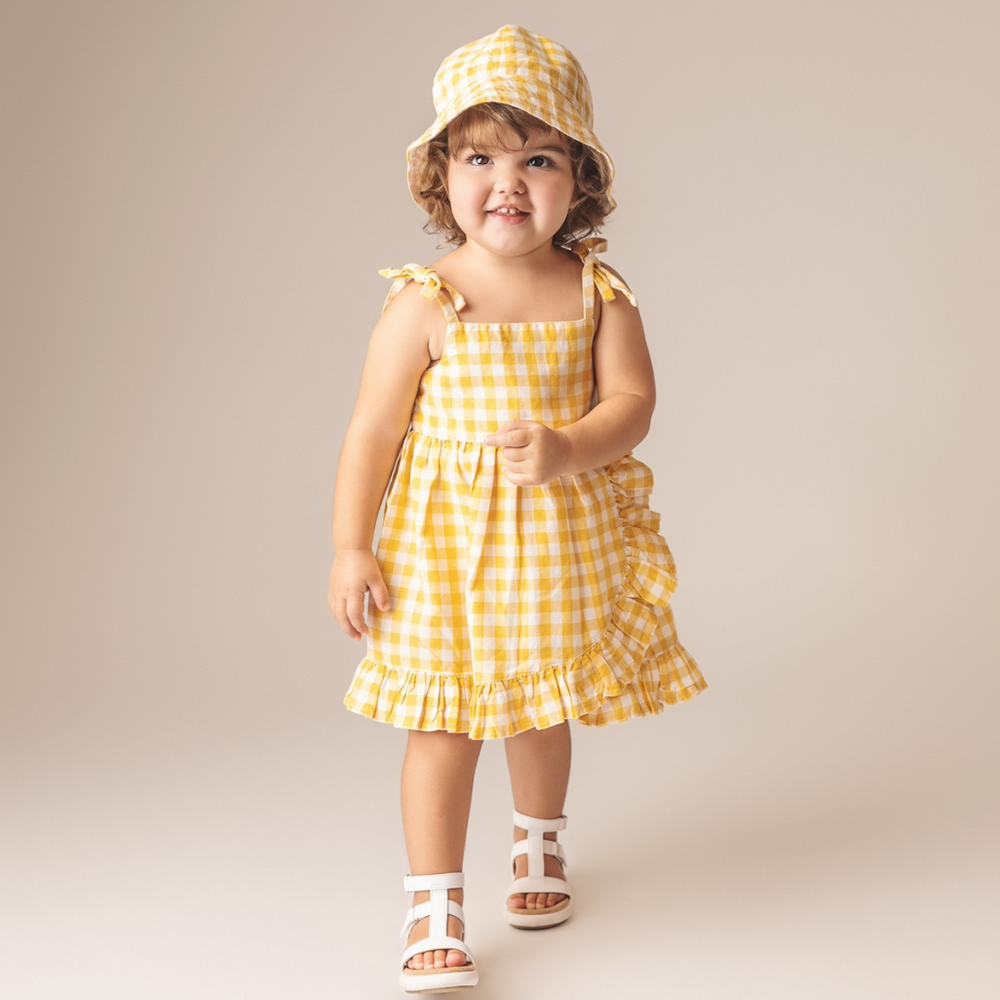 
                      
                        2 pc Set - Hawaiian Sun Dress, Sun Hat and Free "CuddleFields Mini Chums" plush toy.
                      
                    