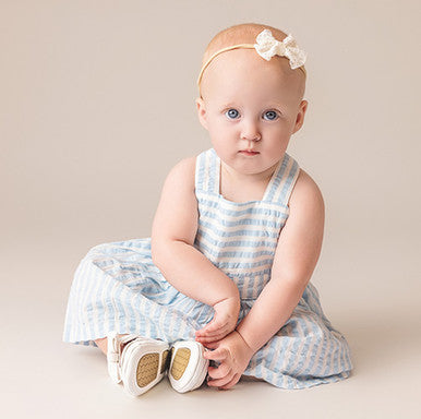 2 pc Set - Sky Stripes Dress + Sun Hat