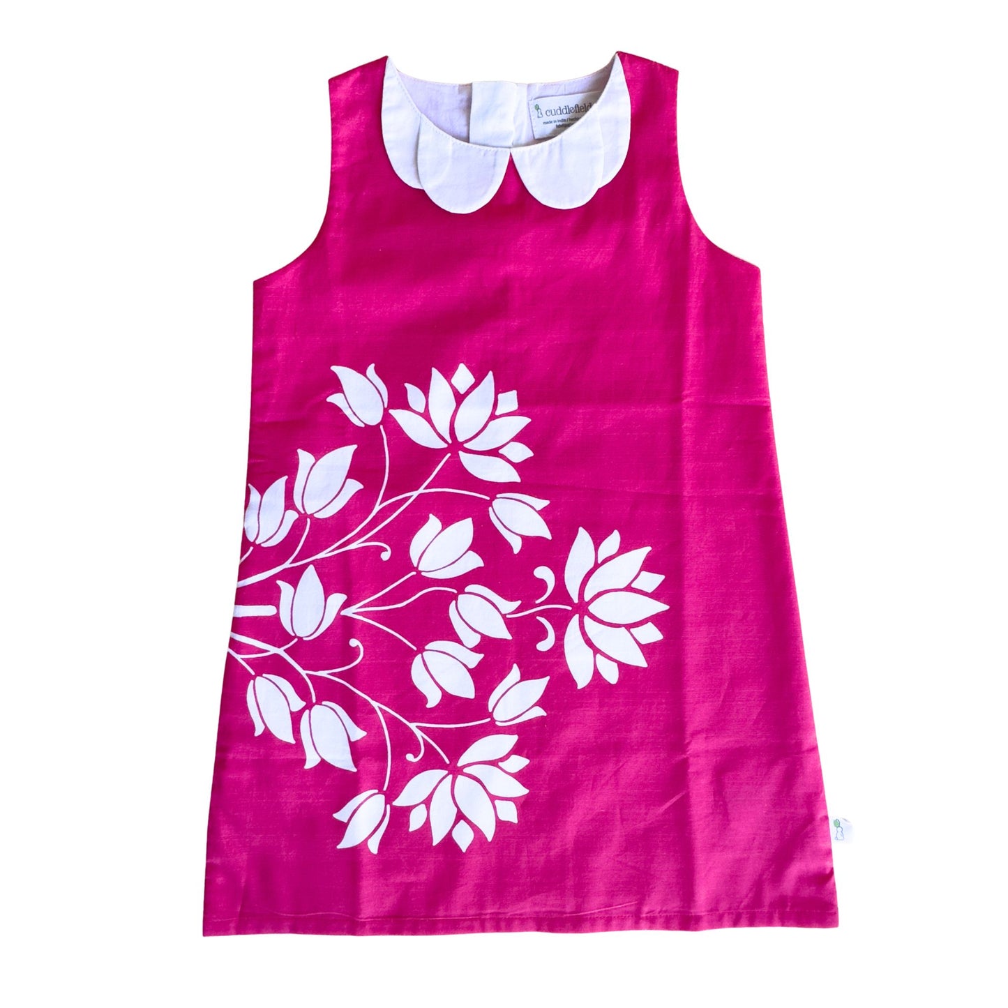 Serenity - Sleeveless Dress with Flower petal collar