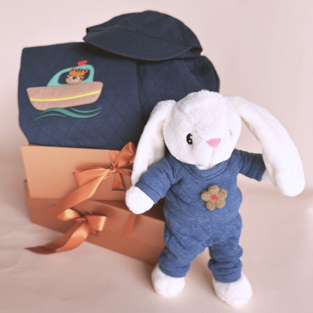 
                      
                        3 pc Gift Bundle - Ahoy! Sweatshirt+Leggings + Cap & Free "CuddleFields Mini Chums" plush toy.
                      
                    