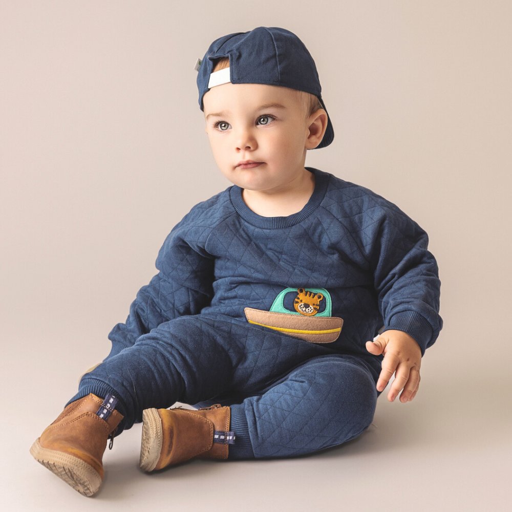 
                      
                        3 pc Gift Bundle - Ahoy! Sweatshirt+Leggings + Cap & Free "CuddleFields Mini Chums" plush toy.
                      
                    