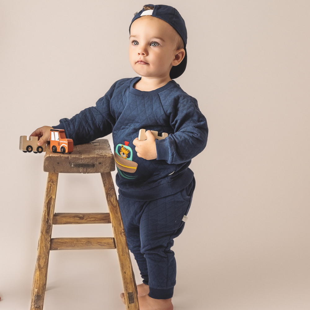 
                      
                        3 pc Gift Bundle - Ahoy! Sweatshirt+Leggings + Cap & Free "CuddleFields Mini Chums" plush toy.
                      
                    