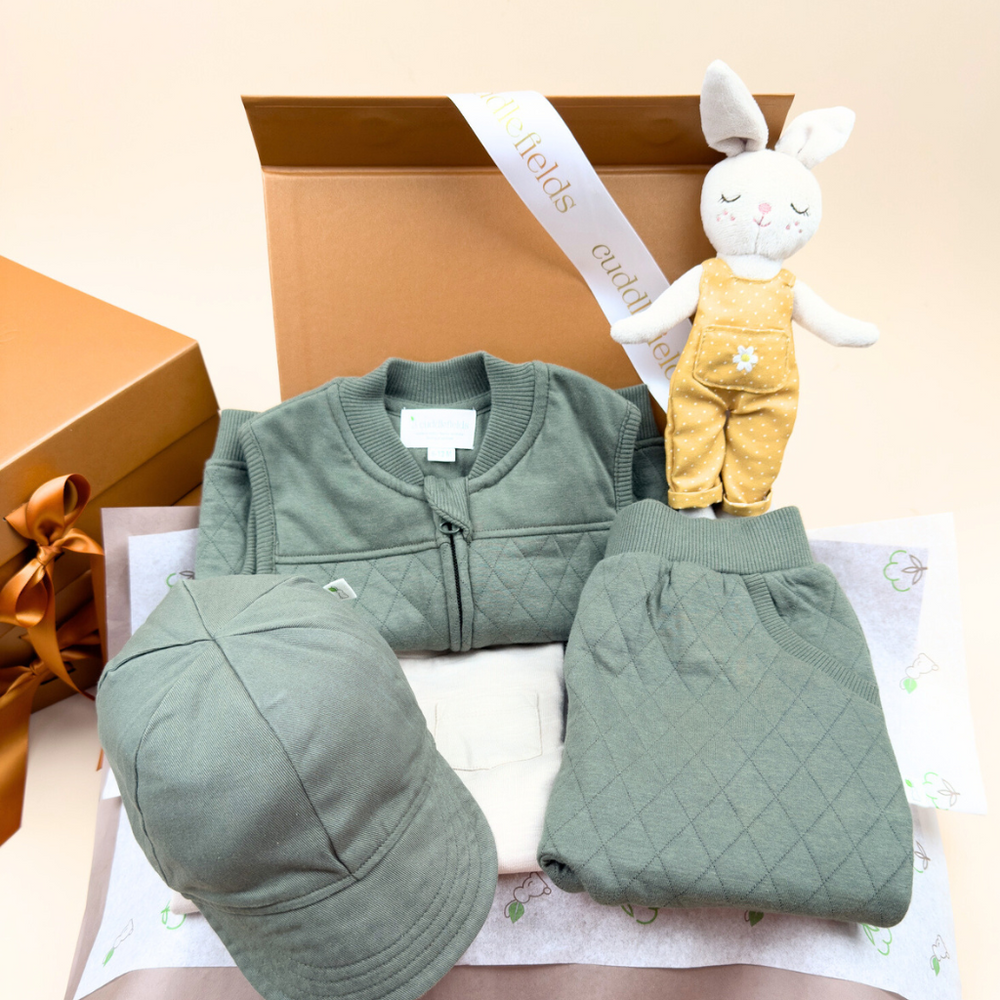 
                      
                        4 pc Gift Bundle - Tropic Green Vest+Leggings+Long Sleeve T-Shirt +Cap & FREE Toy
                      
                    