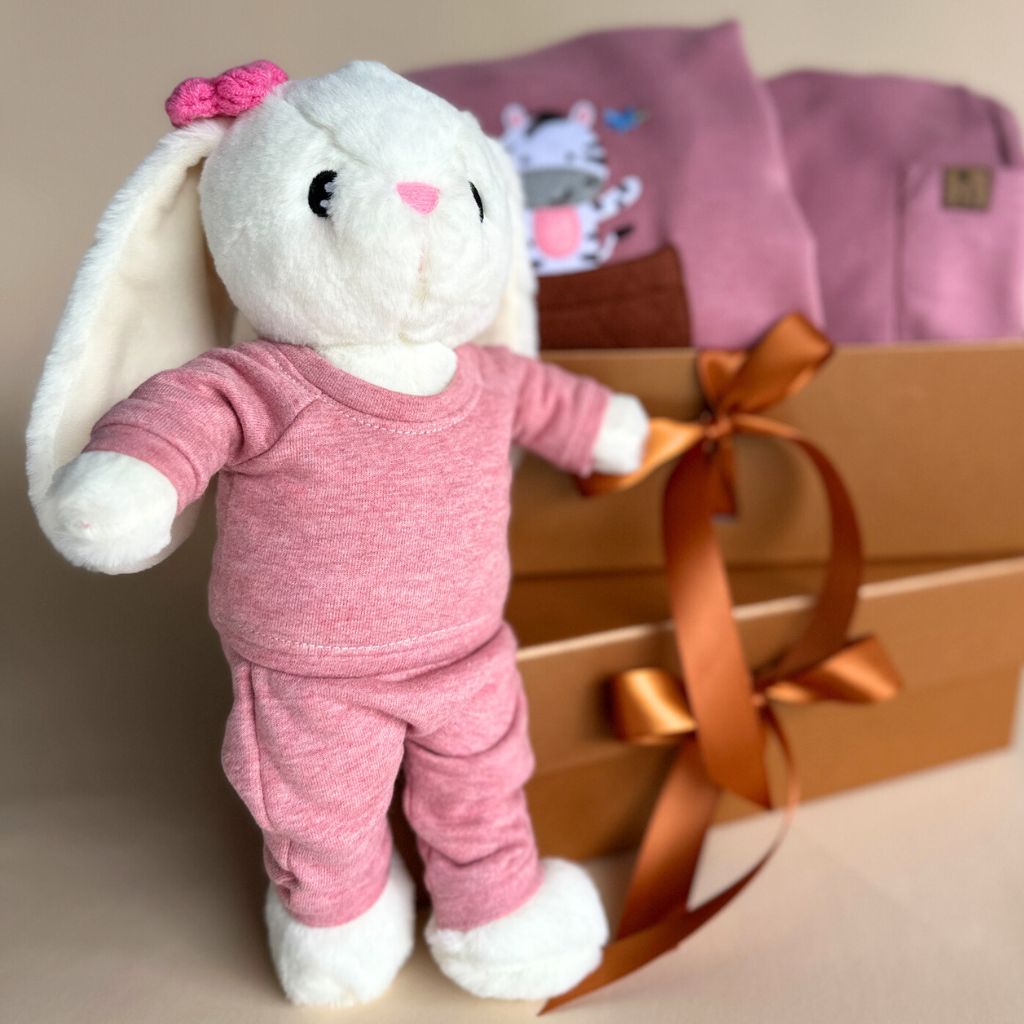 Plush Bunny - CuddleFields "Mini Chum" - Pink Sweats 2 pc outfit