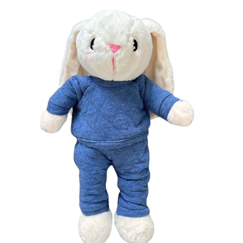 Plush Bunny - CuddleFields "Mini Chum" - Blue Sweats 2 pc outfit