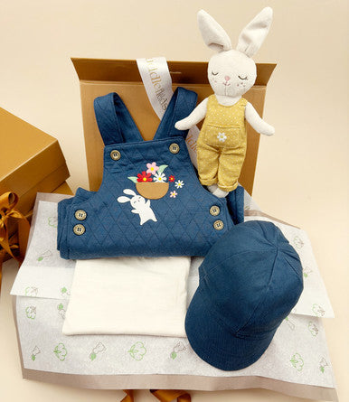 3 pc Gift Bundle - Spread Love (BL) Overalls+Long Sleeve T-Shirt+Cap & FREE Toy